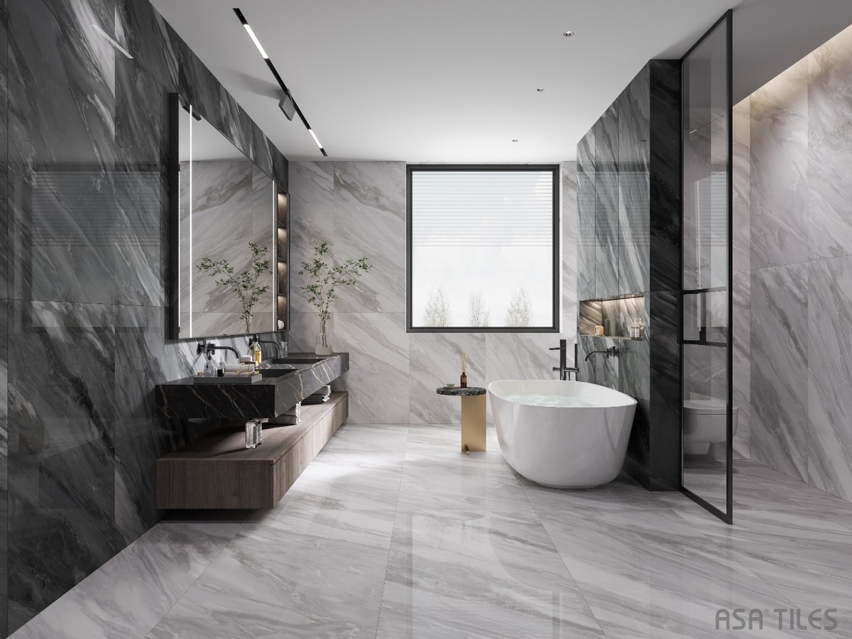 卫生间400*800的上下色瓷砖效果图,卫生间墙面600x1200的瓷砖怎么贴