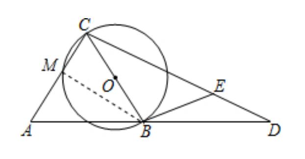 此题要证圆的切线并求长度，由相似三角形得出线段比例式是关键
