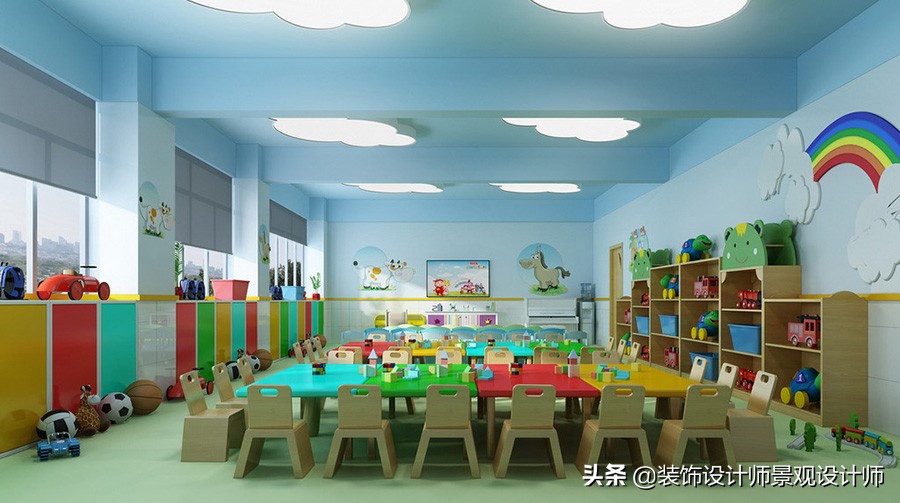 幼儿园课桌椅,幼儿园设计案例效果图