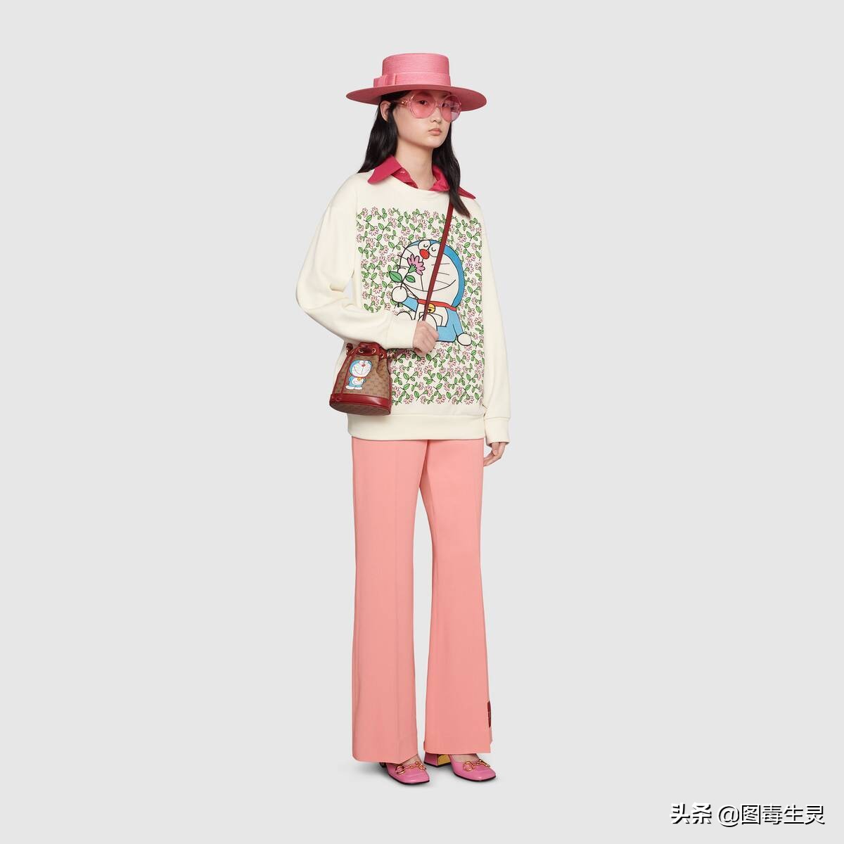 蓝胖子哆啦a梦的图片,哆啦a梦古驰联名蓝胖子