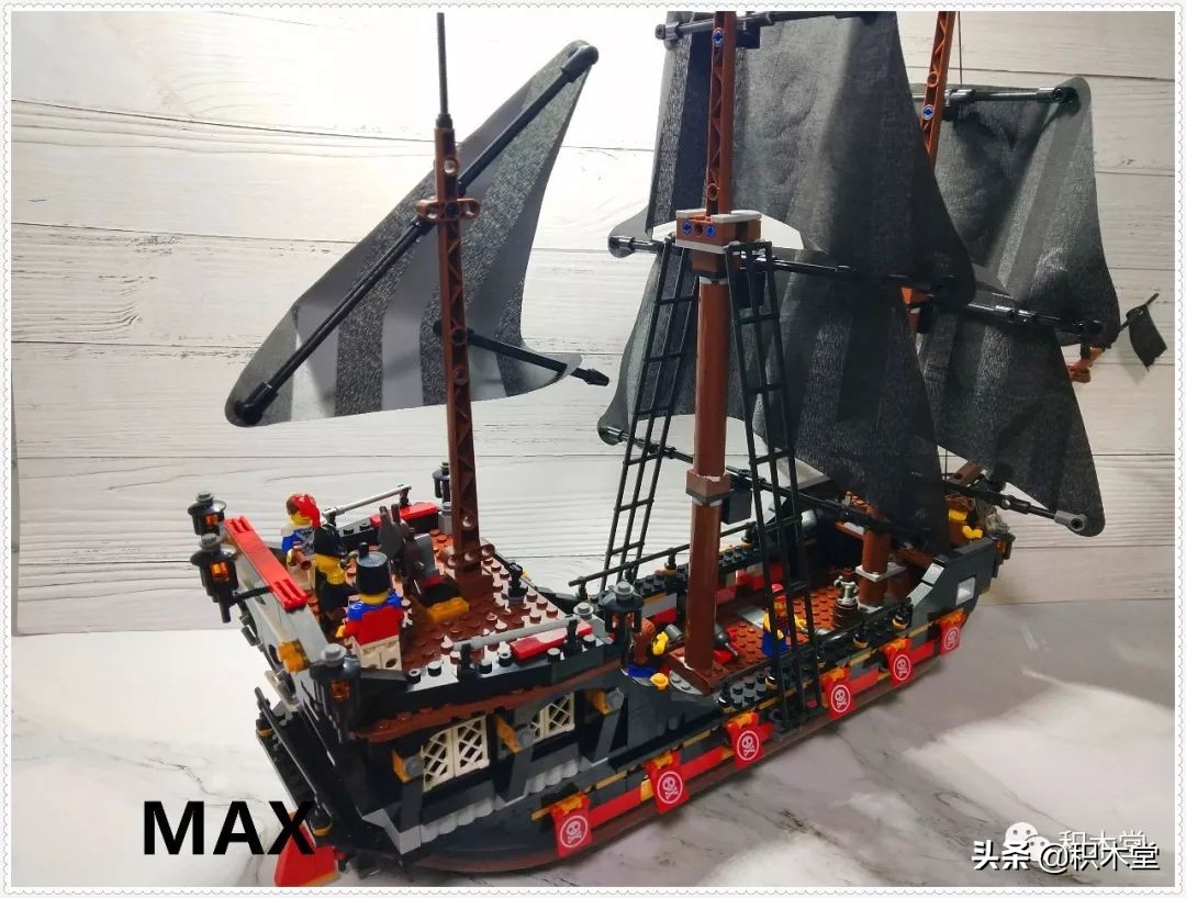 「虚测评」哲高积木QL1801海盗船之骷髅冒险号