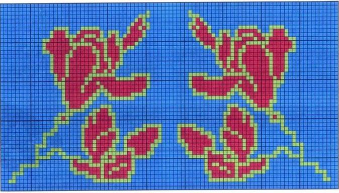 4-6岁儿童花毛衣图案大全,毛衣提花花卉图案图解