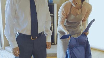 孕妇穿孕妇装过程,日本孕妇装男