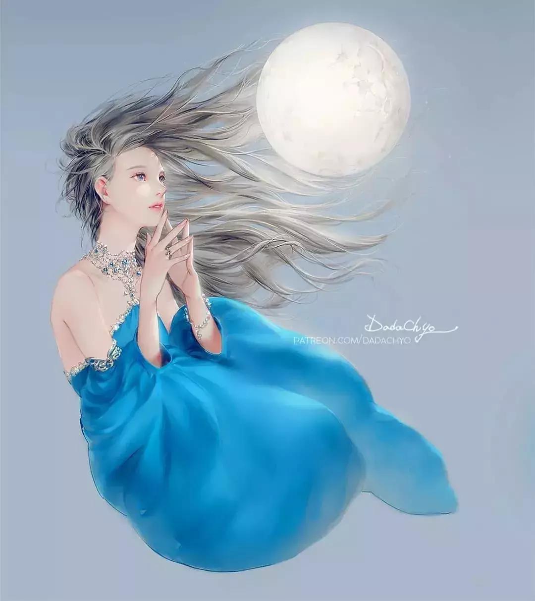 好看的仙女插画,唯美的韩国风插画