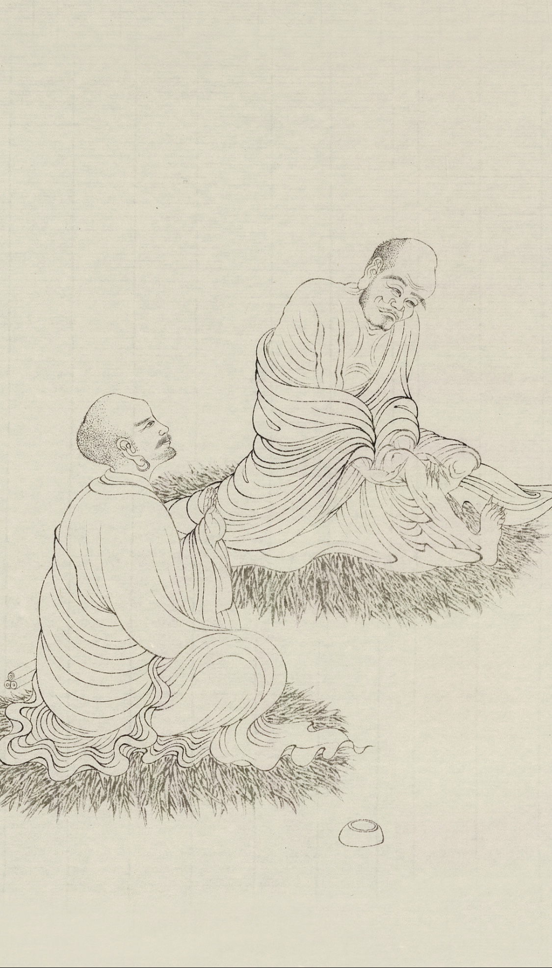 吕布白描绣像图,吕布白描画欣赏