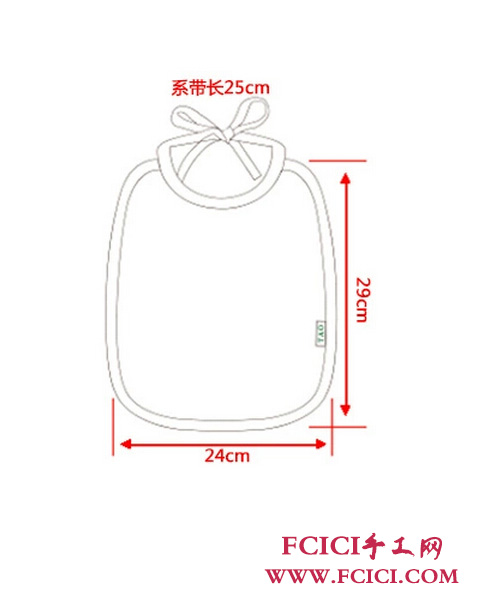 围嘴儿怎么制作,儿童围嘴裁剪方法