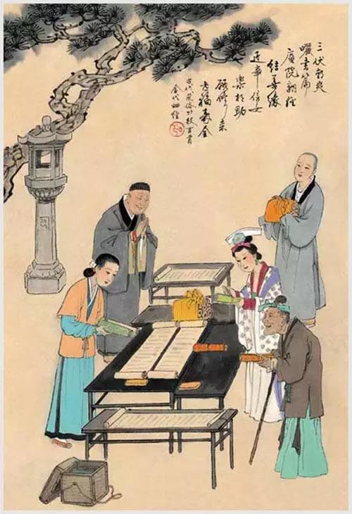 100首诗词100张风俗图太美了,100幅中国古风俗画