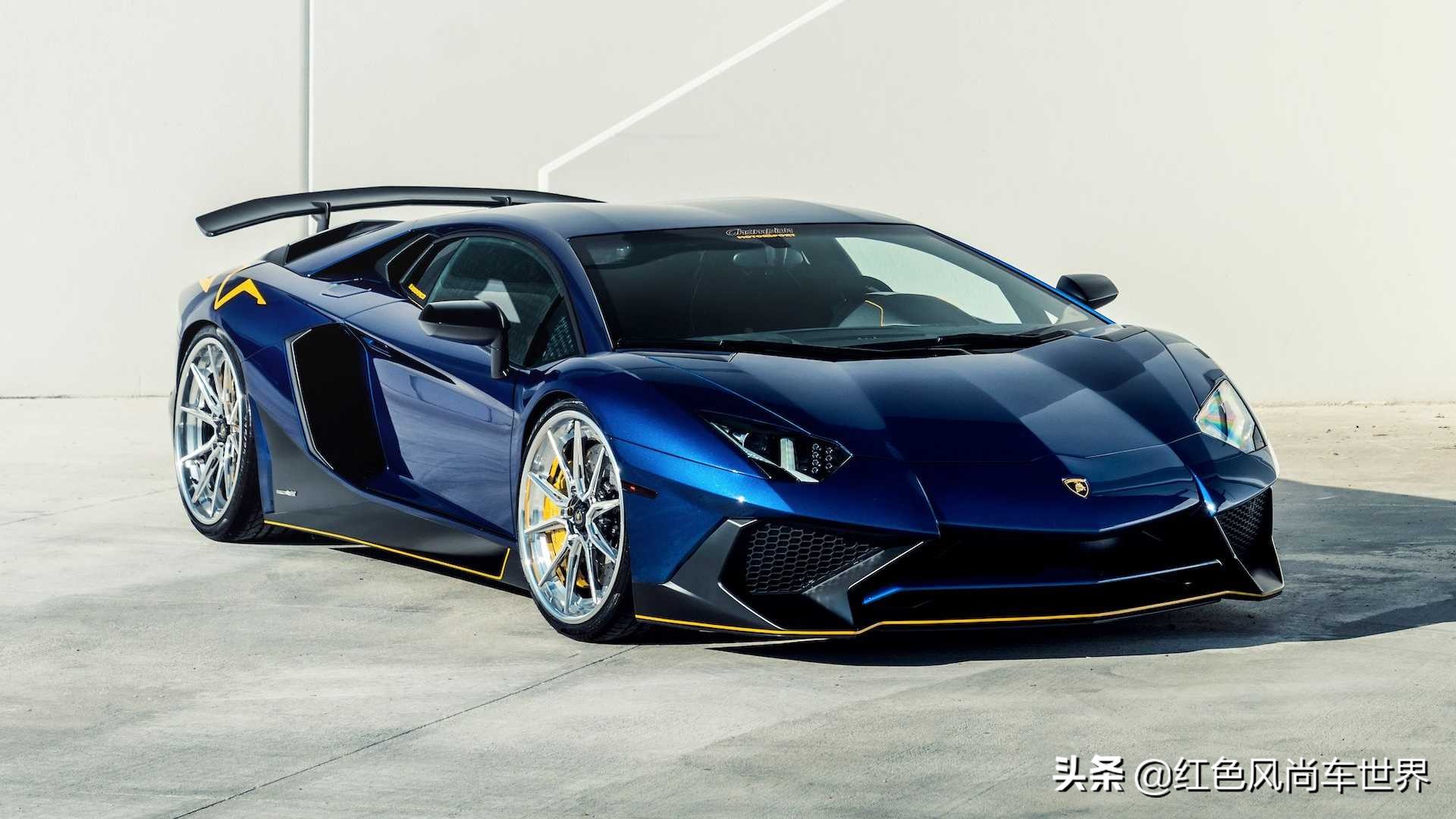 兰博基尼aventadorsvj红色,兰博基尼