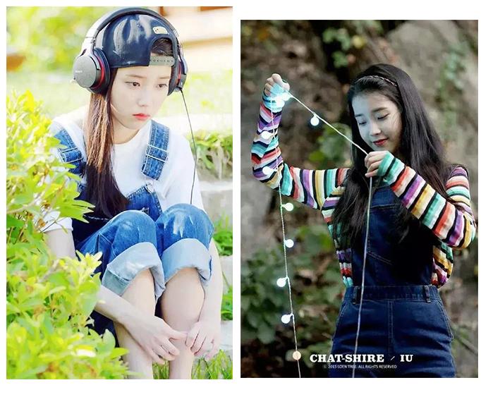 藏肉减龄背带裤,露肉背带裤搭配