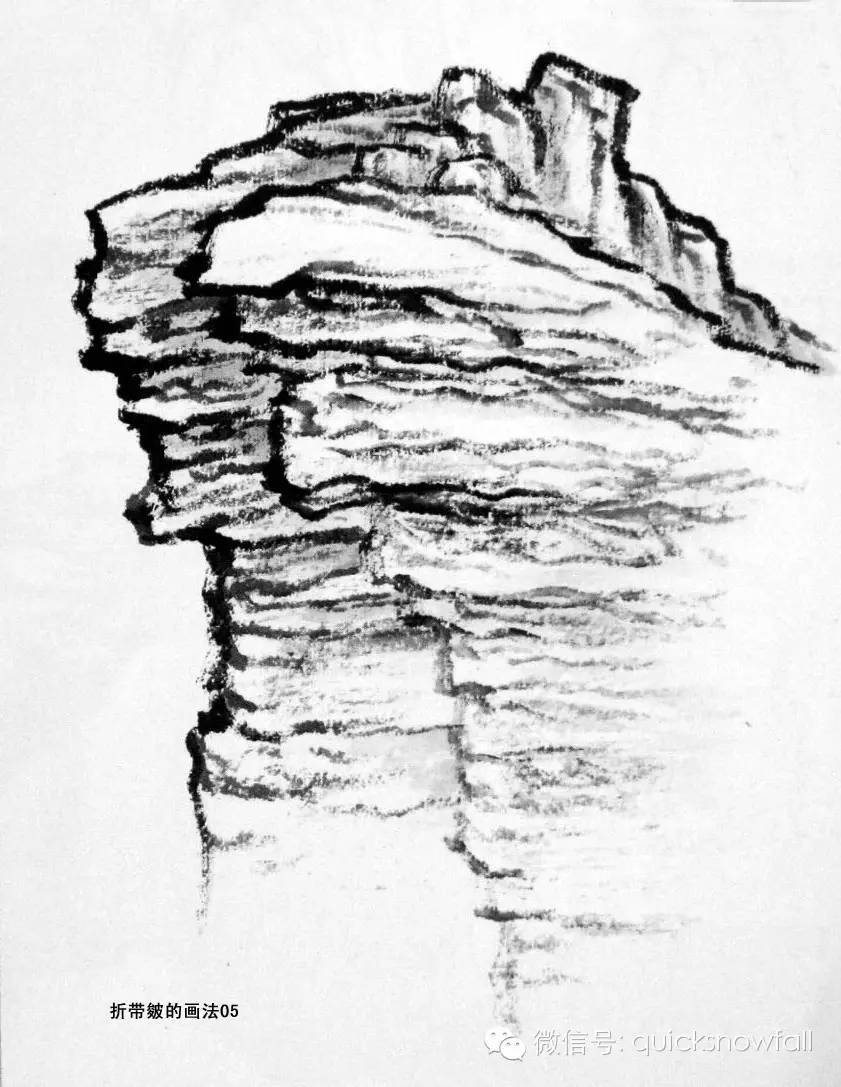 北派山水画山石画法,山水画技法山石的基本画法解析