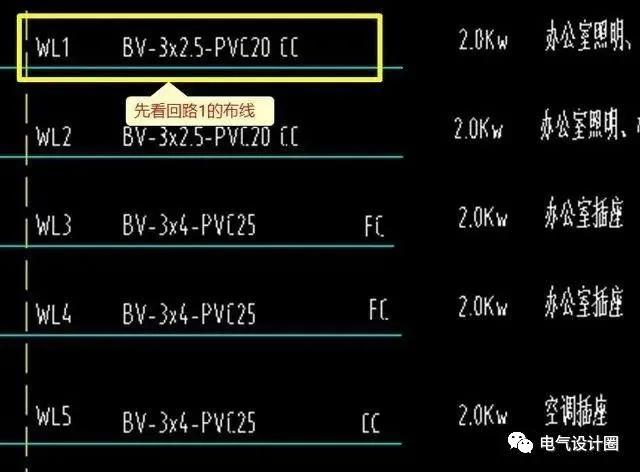 照明系统图的识图顺序,电气照明平面图