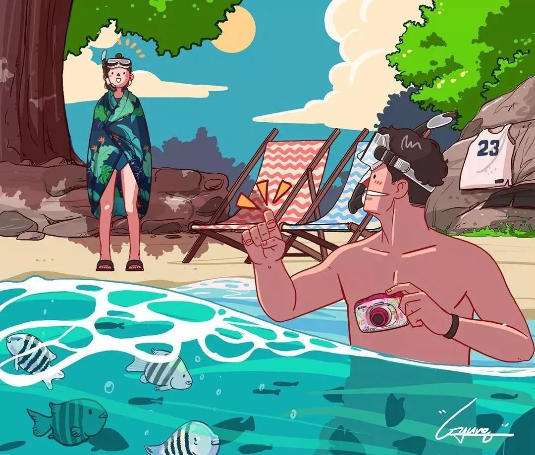 韩国插画师爱情故事,韩国插画大师情侣