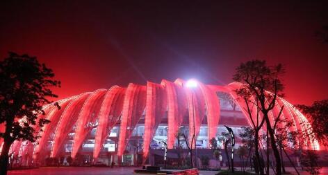 五华县奥体中心开幕式完整版,足球场震撼开幕式