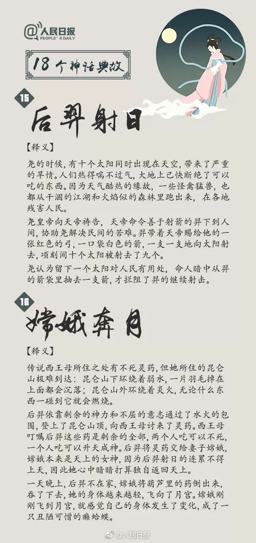 适合孩子听的中国神话故事,人民日报18个经典