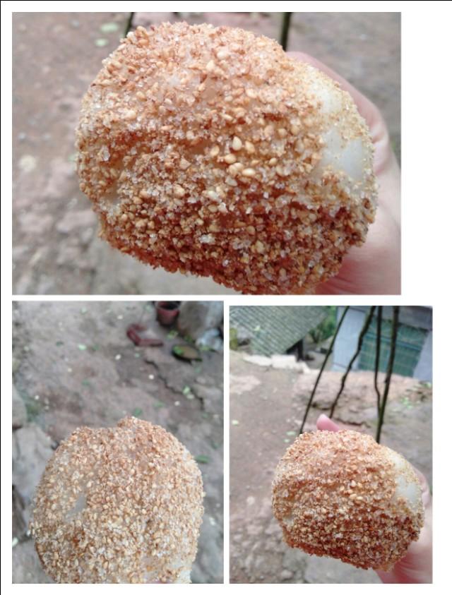 糍粑的多种吃法,纯糯米糍粑油炸吃法的全过程