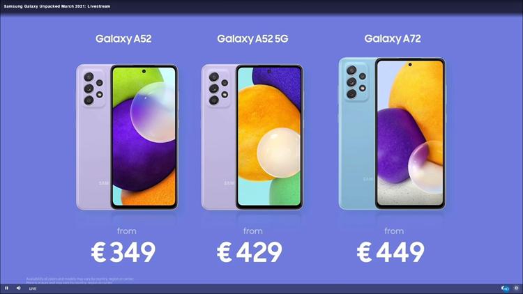 三星galaxya52发布2999元起售,三星GalaxyFE新品发布