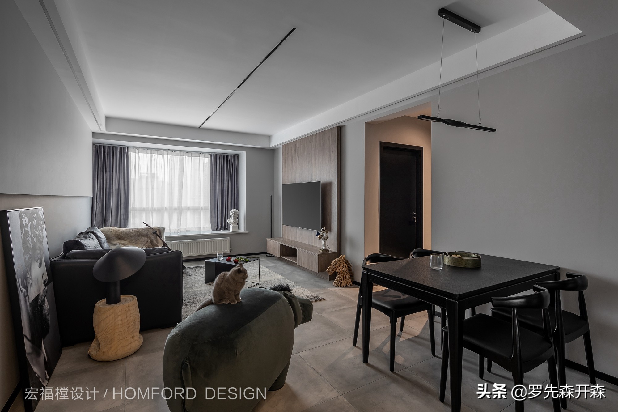 成都.柒公馆·92㎡现代简约住宅设计；营造出恰到好处的温馨感