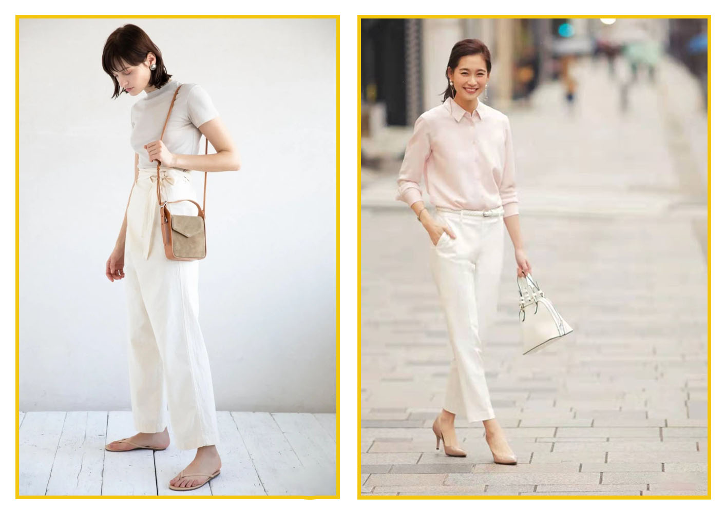 白裤子怎么穿比较好看,白裤子这样穿显瘦又高级