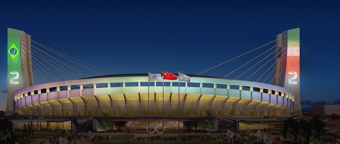 杭州黄龙体育中心空中跑道图片,浙江黄龙体育中心空中跑道