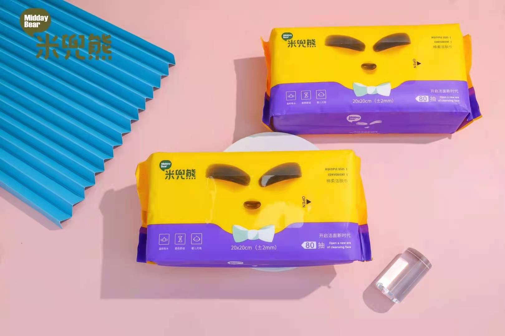 米兜熊干湿两用巾,棉柔巾米兜熊