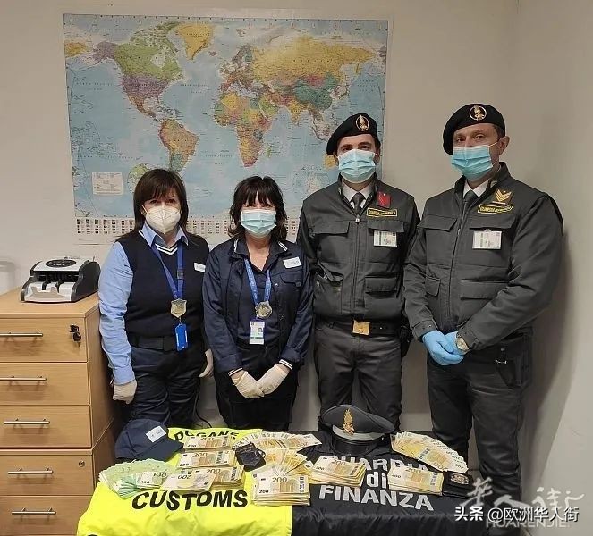 佛罗伦萨机场出境被拦,一男子携带大量100万欧元现金