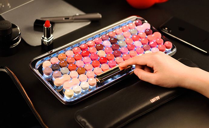 口红色号蓝牙机械键盘，抚慰程序猿的少女心