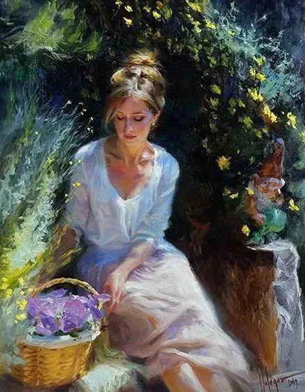 俄罗斯油画艺术人物写真,俄罗斯著名油画笔下的阳光少女