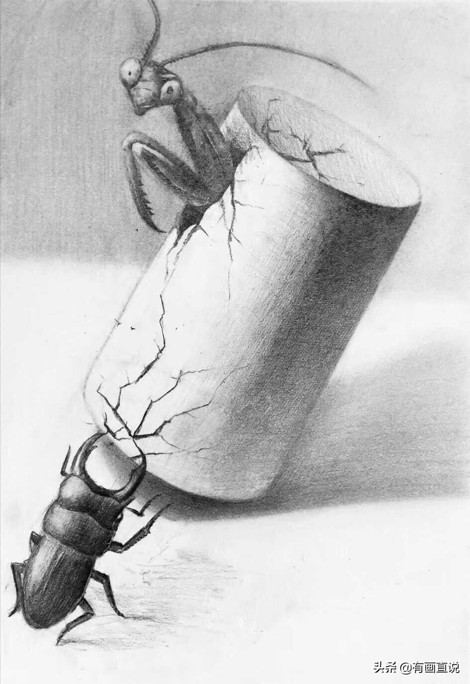 创意素描图片临摹大全4k,零基础简单素描画临摹