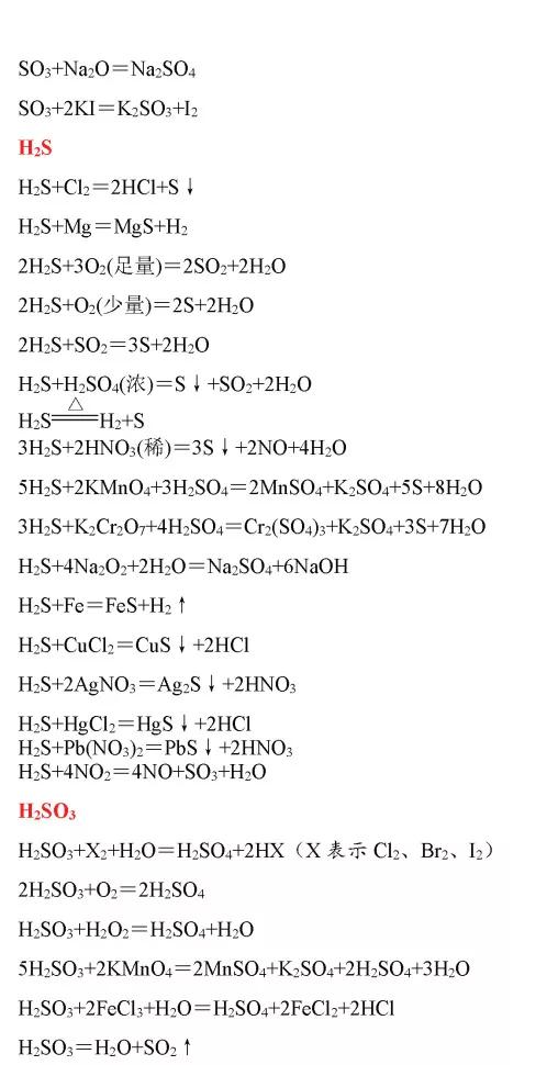 高中化学全部化学方程式总结图,高中化学摩尔化学方程式解题技巧