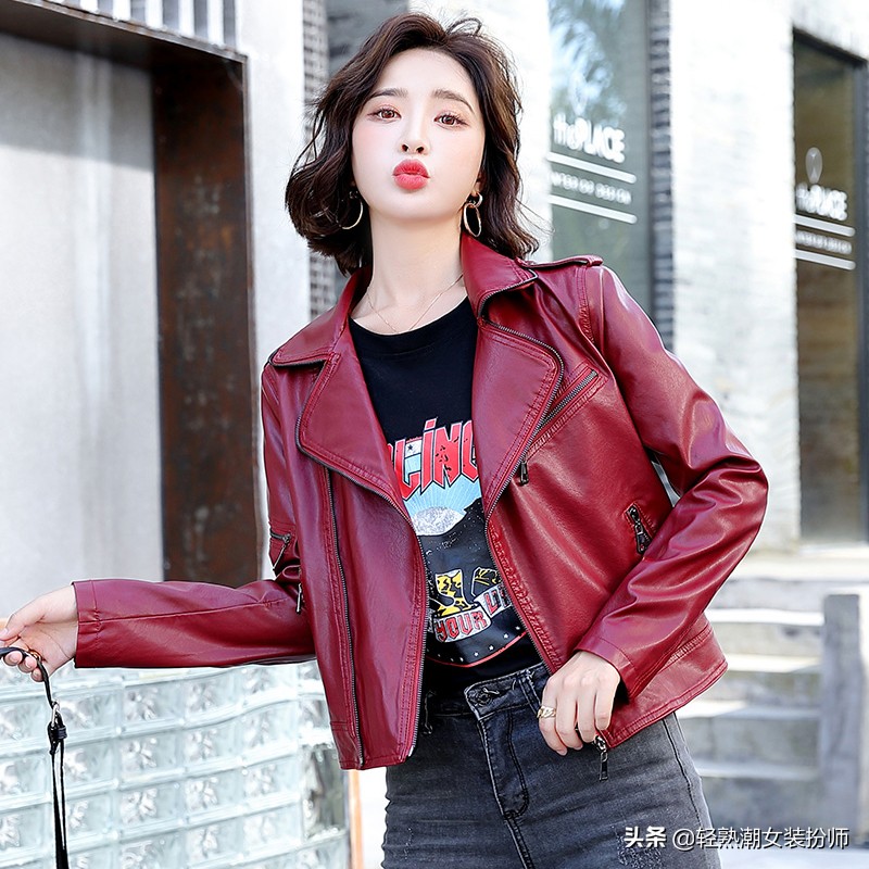 皮衣洋气外套搭配男生,时髦中长款皮衣外套怎么搭配好看