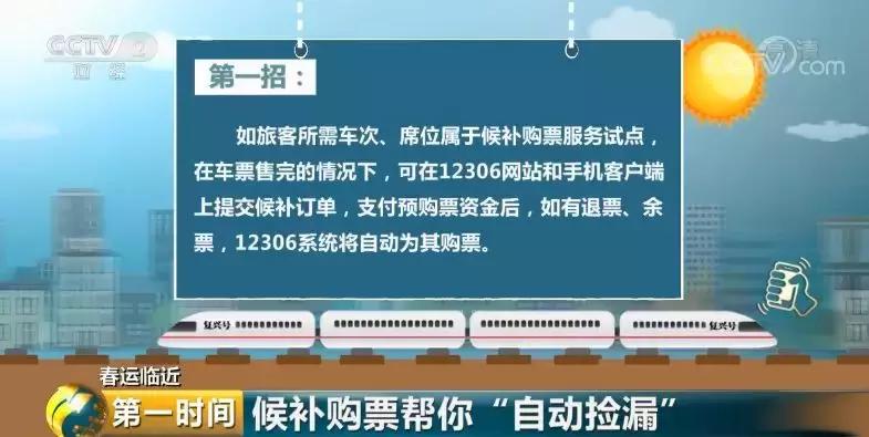 12306候补购票成功后怎么告诉客户,12306推出购票新功能如何操作