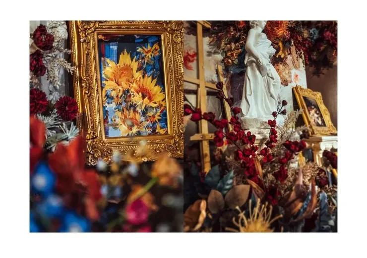 莫奈油画风复古婚礼,复古油画森系婚礼