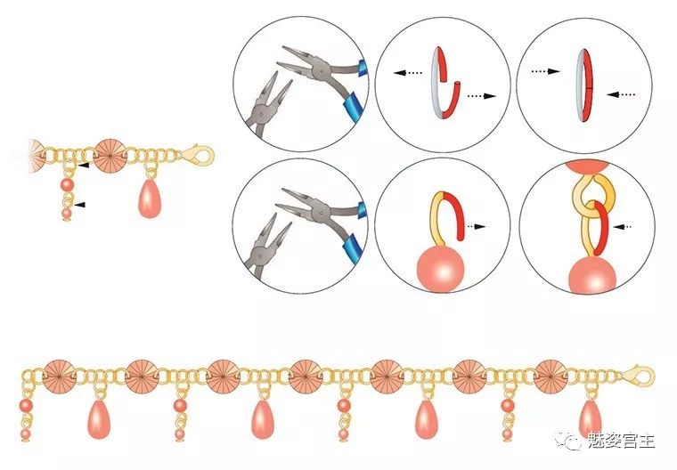 施华洛世奇水晶散珠手链编织教程,施华洛世奇水晶手链教程
