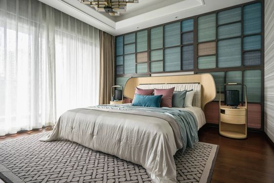 房子装修漂亮便捷的背景墙来啦,背景墙较短新中式效果图大全