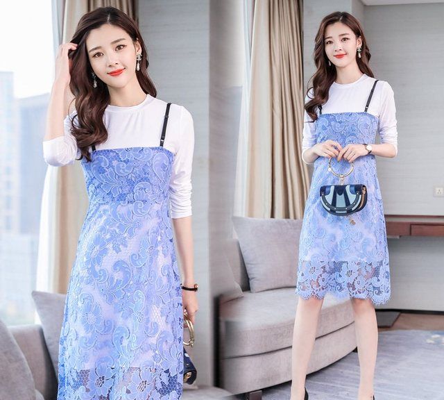 今年最流行的春款长袖连衣裙搭配,春秋长袖连衣裙小清新减龄