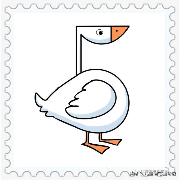 3-6岁儿童简笔画大白鹅,简笔画鹅儿童3-6岁简单