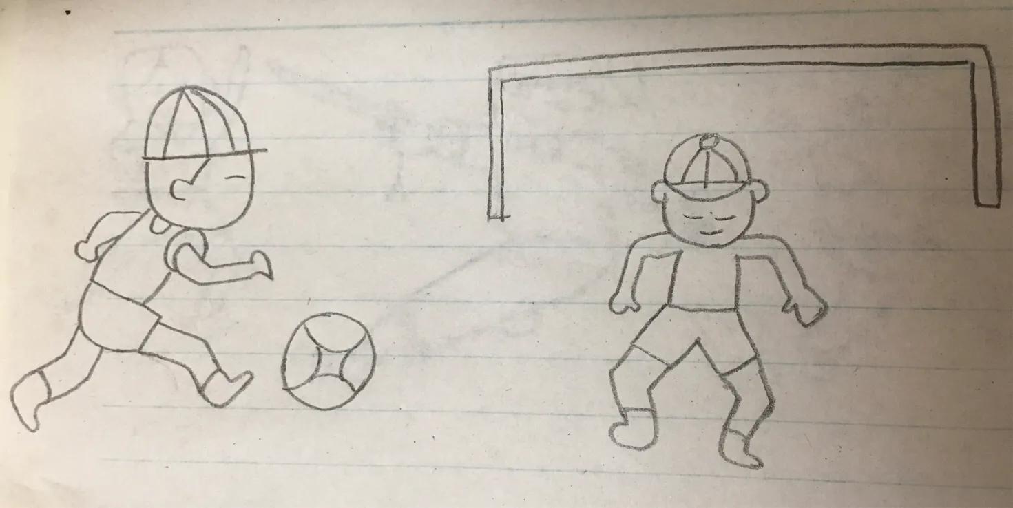 热爱运动的儿童画,女孩运动简笔画