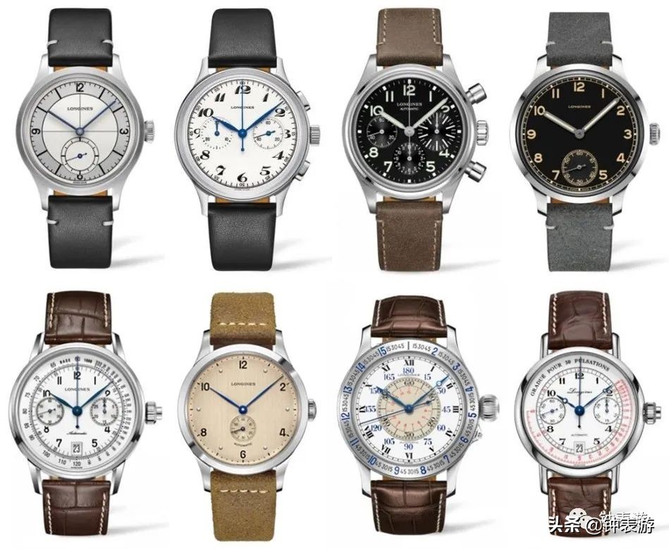 浪琴康卡斯双时区红针计时码表,浪琴的复古计时码表