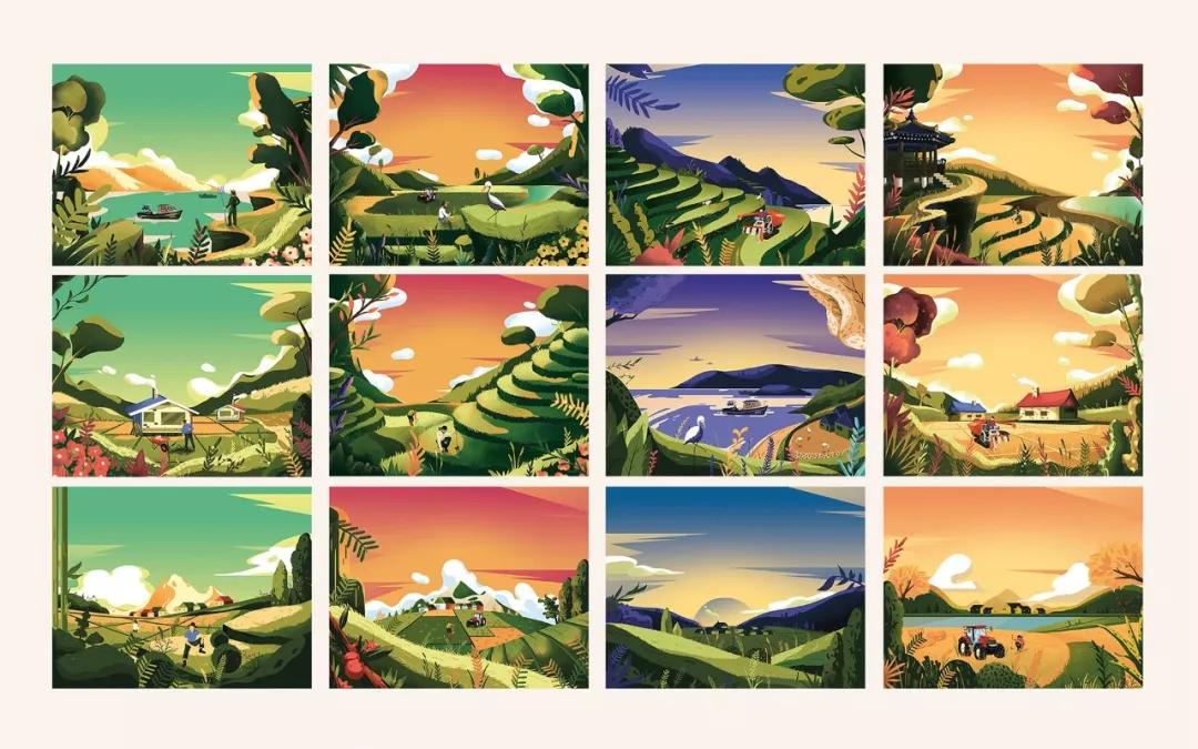 大米包装创新插画,最漂亮的大米包装设计