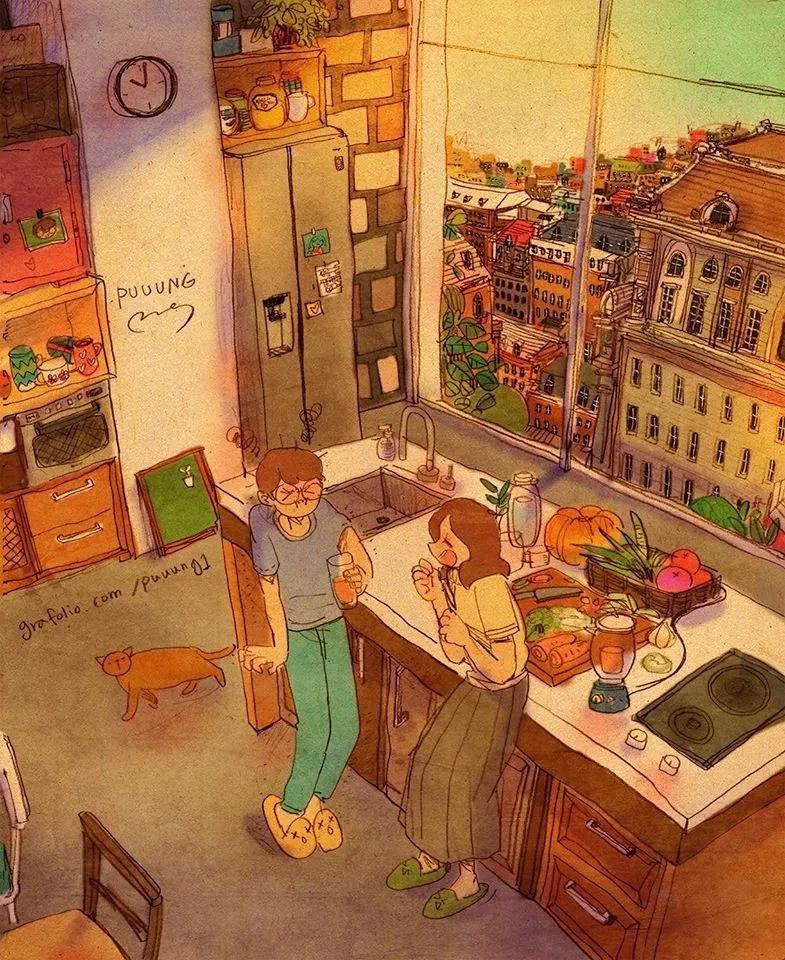 这些画也太甜了吧！！！看完只想谈！恋！爱