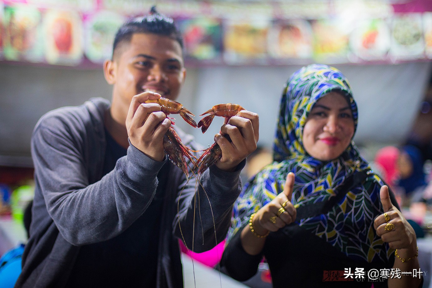 马来西亚沙巴海鲜馆,马来西亚夜市火爆大鱿鱼