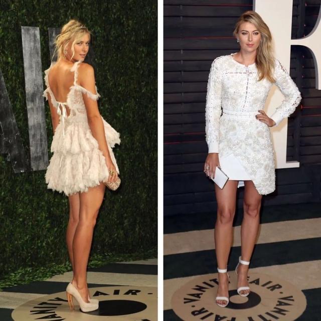 莎娃网球裙,莎娃退役后首现身表演赛