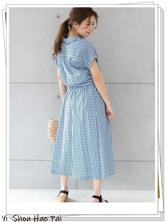 夏季格子衬衫搭配50岁,新款格子衬衫时尚潮流穿搭