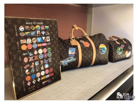 包神二手奢侈品,贴满徽章的包包lv