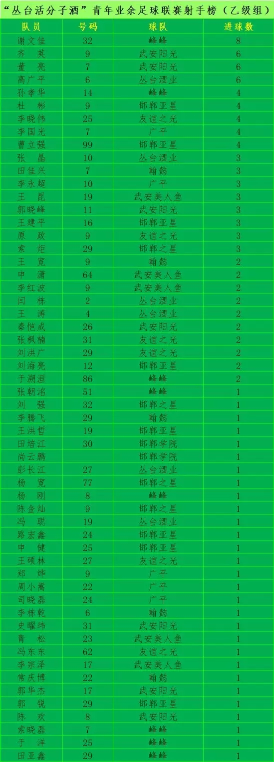 2019年邯郸市“丛台活分子酒”青年业余足球联赛第七轮战罢