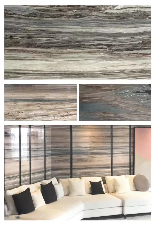 轻奢新中式大理石效果图,钻石型大理石装修效果图