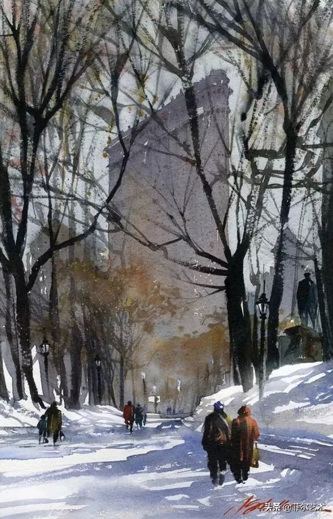 水彩意境图片欣赏,水彩颜色丰富