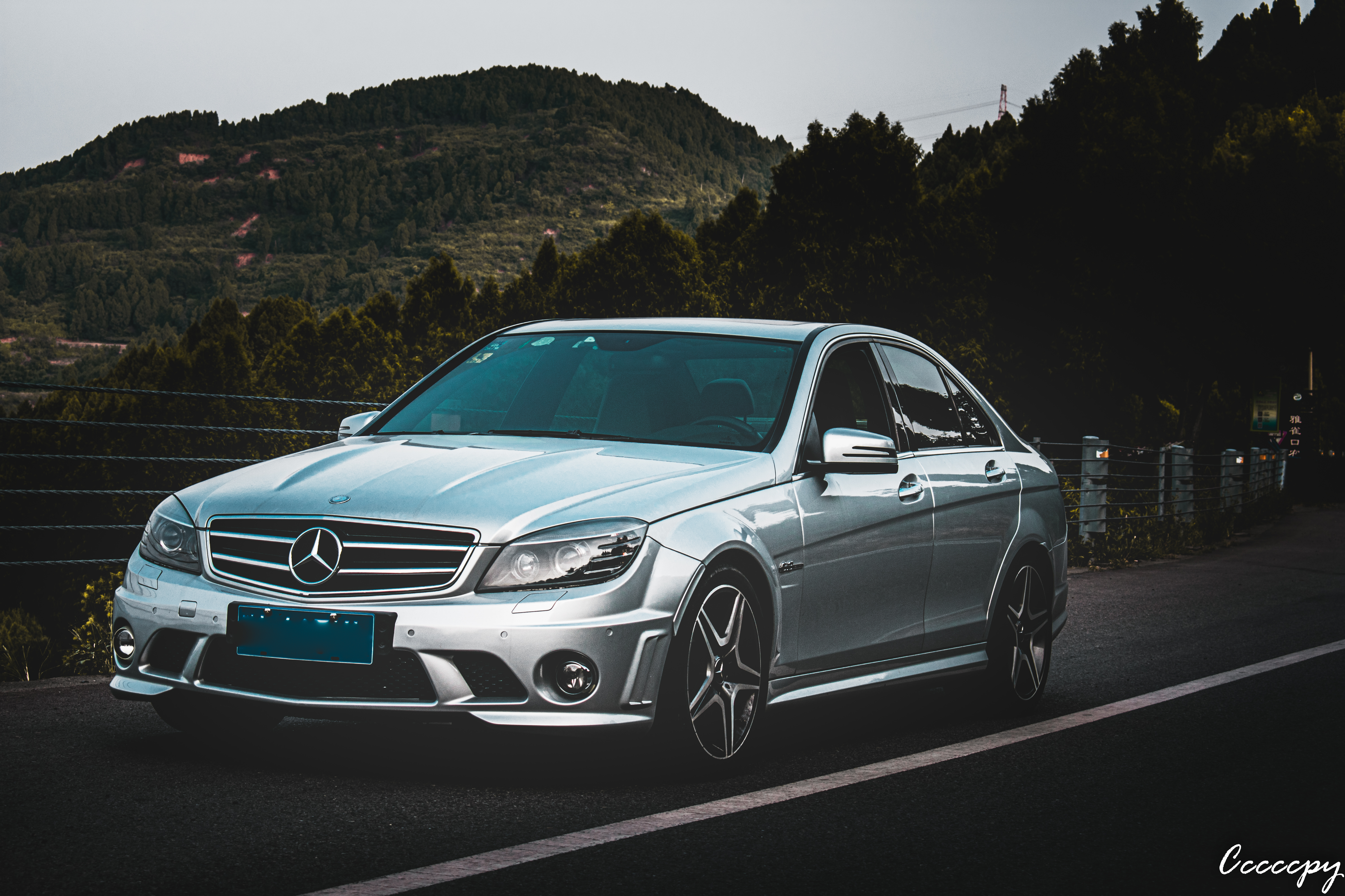 奔驰amgc63双门走街声浪,38号试驾奔驰c63amg