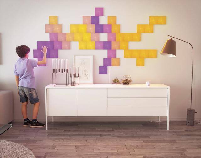 方块智能炫彩灯,nanoleaf智能灯造型