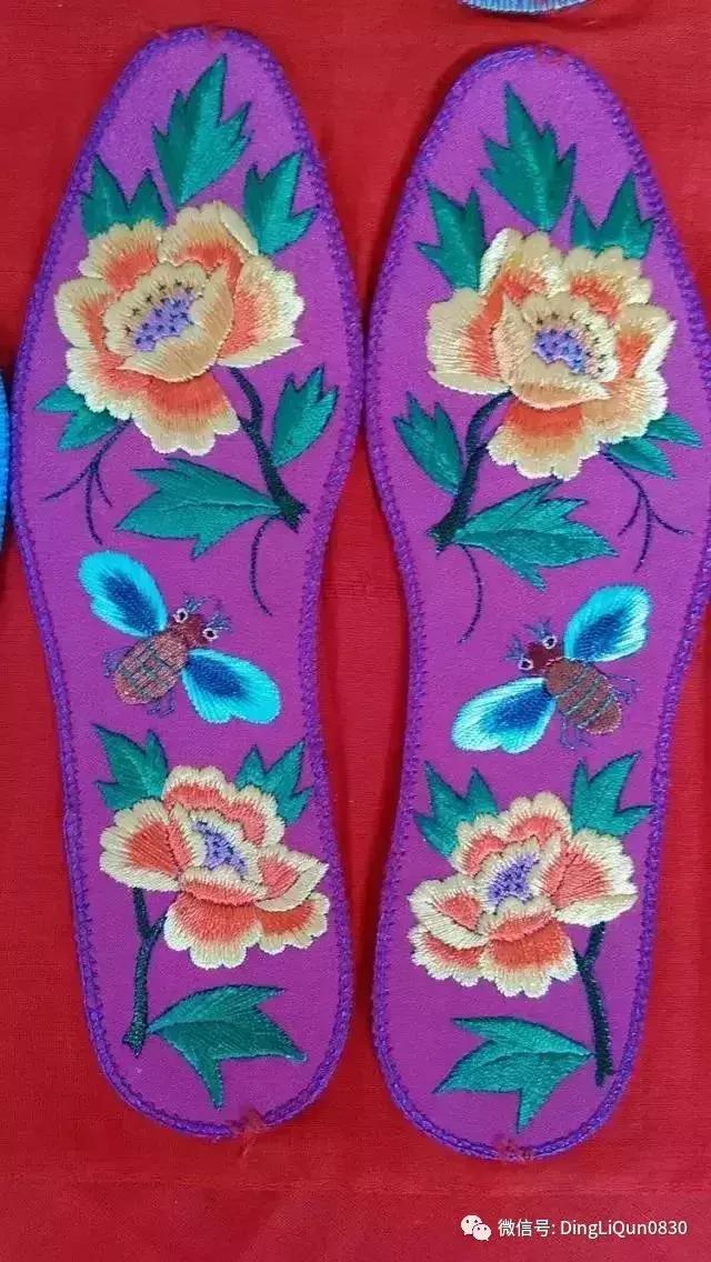 鞋垫手工刺绣最好看复杂的图案,刺绣作品展示简单